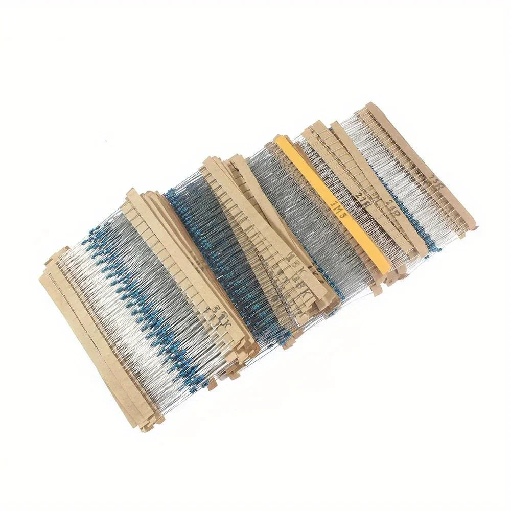 

2600 шт. 1/6 Вт комплект металлопленочных резисторов 130 значений 1 Ом-3 МОм 1% допуск прецизионный фиксированный резистор в ассортименте для проектов электроники