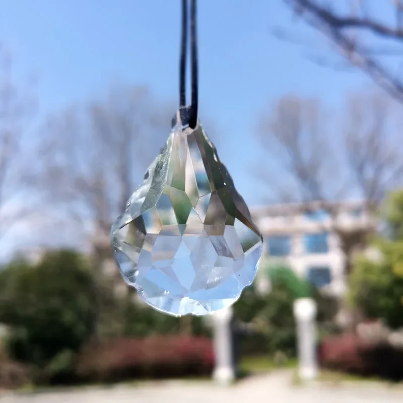 Crystal Faceted Prism Hanging Decoration Suncatcher Chandelier Parts Beads Garland Accessories Home Garden Decor Sun Catcher