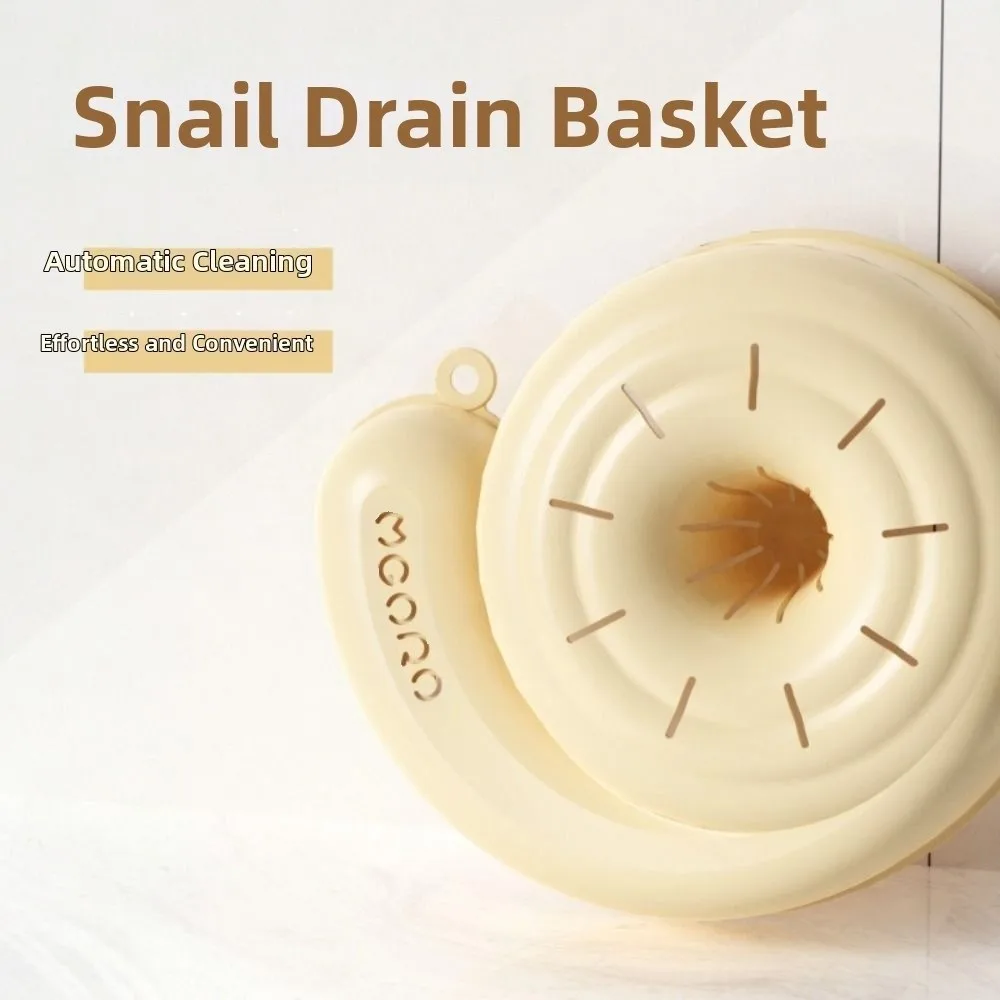 Snail Shape Fruit Drainer Basket Automatic Rotation Clean Creative Vegetable Washing Basin Multi-functional Food-Grade