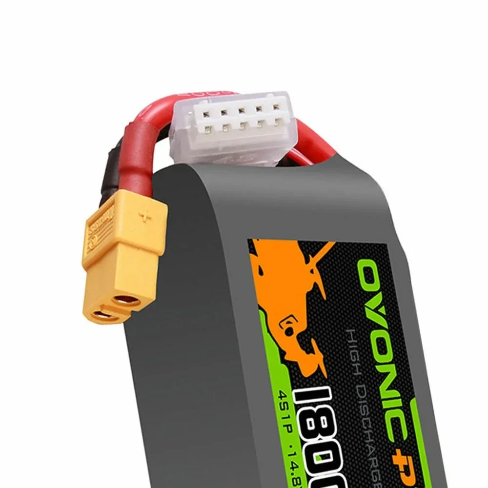 5 인치 프리스타일 RC FPV 레이싱 드론용 Ovonic LiPo 배터리, XT60 플러그, 14.8V, 1800mAh, 120C, 4S