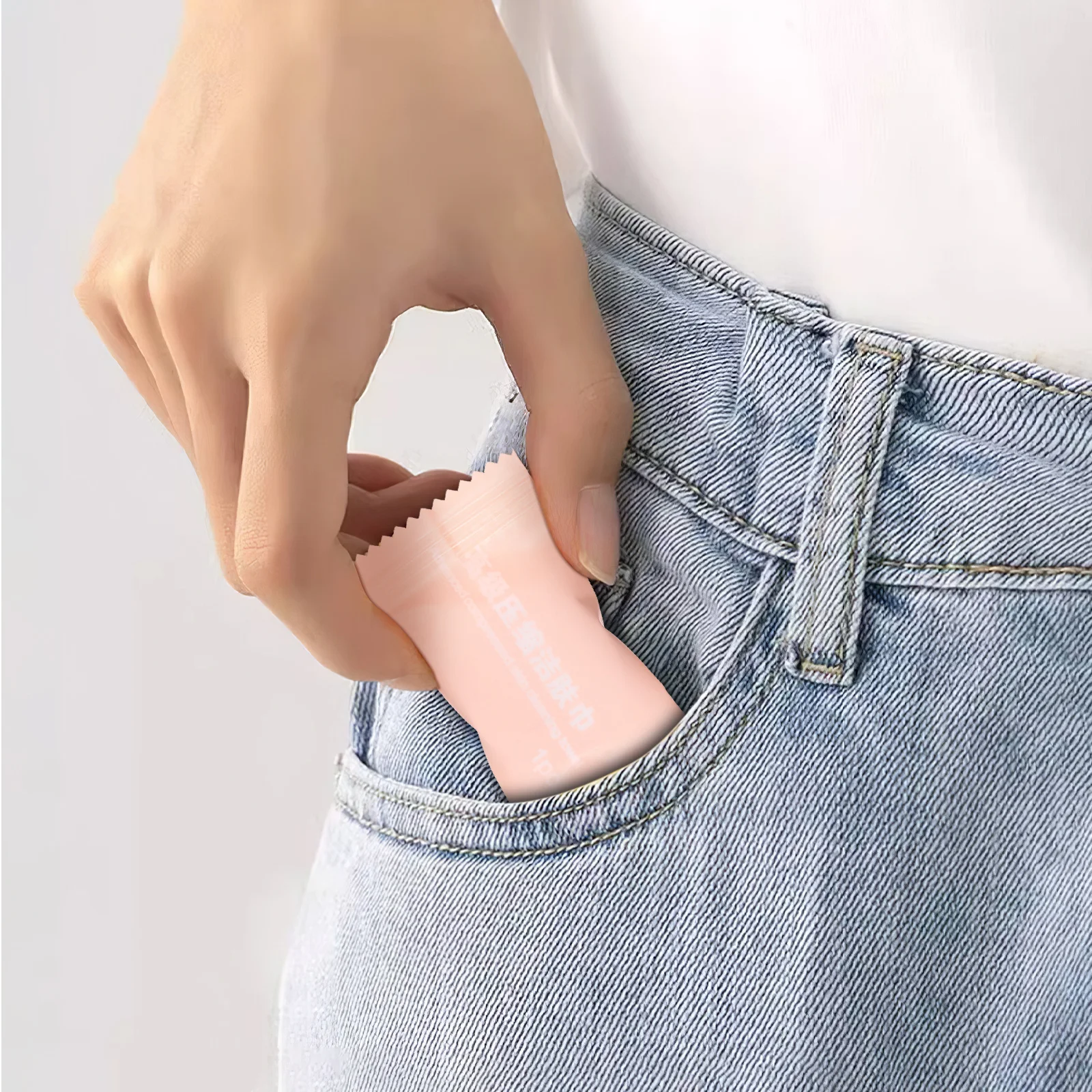 100 قطعة مناشف الوجه المضغوطة، مناشف سفر قطنية للاستعمال مرة واحدة، ورق تنظيف الوجه المحمول المدمج للتخييم