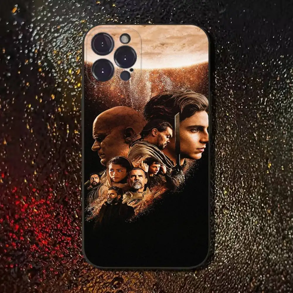 M-Movie D-Dune Phone Case For iPhone 16,15,14,13,12,11 Plus,Pro Max,XS,X,XR,SE,Mini,8,7,Soft Silicone Black Cover
