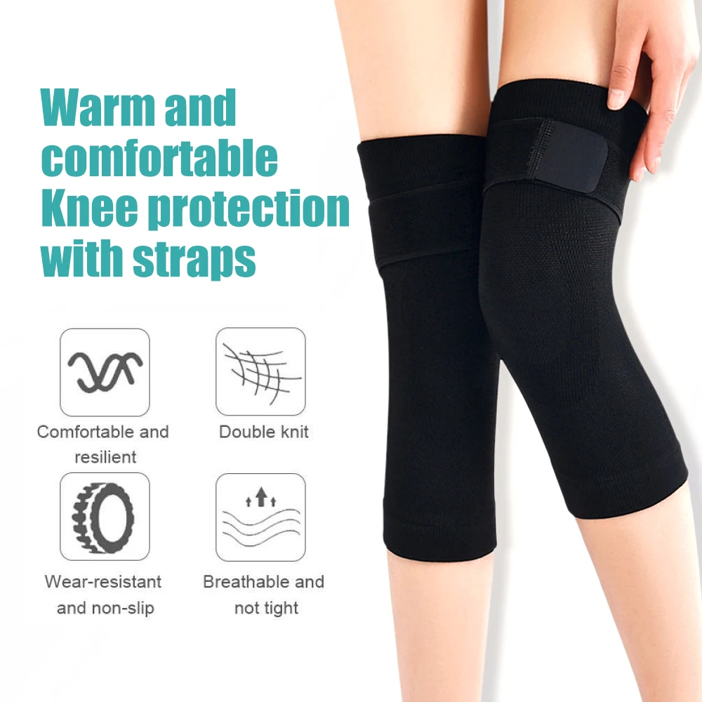 1Pair Compression Knee Sleeves Elastic Knee Brace for Arthritis Pain Relief, Leg Pain Management, Knee Support for Sport Running