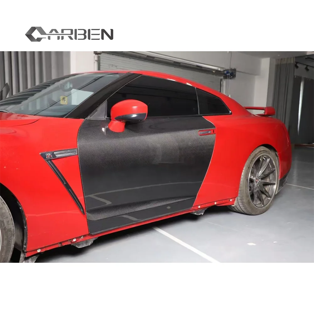 High Quality Ultra Lightweight Carbon Fiber Doors for  GTR35 Track Specific High Strength New Condition carbon fiber door