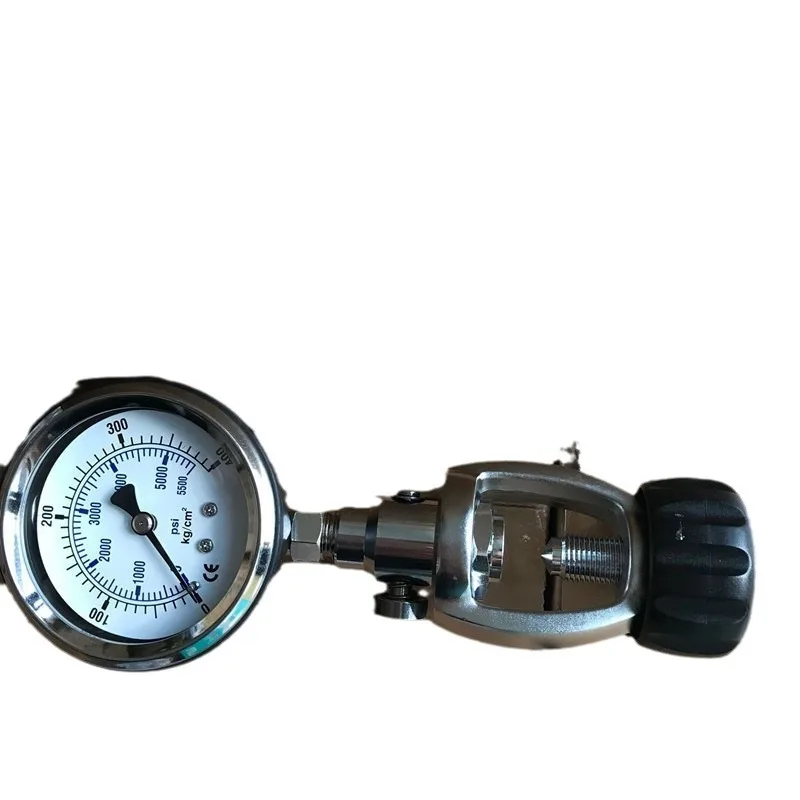 

Land surface diving gas cylinder residual pressure, pressure gauge