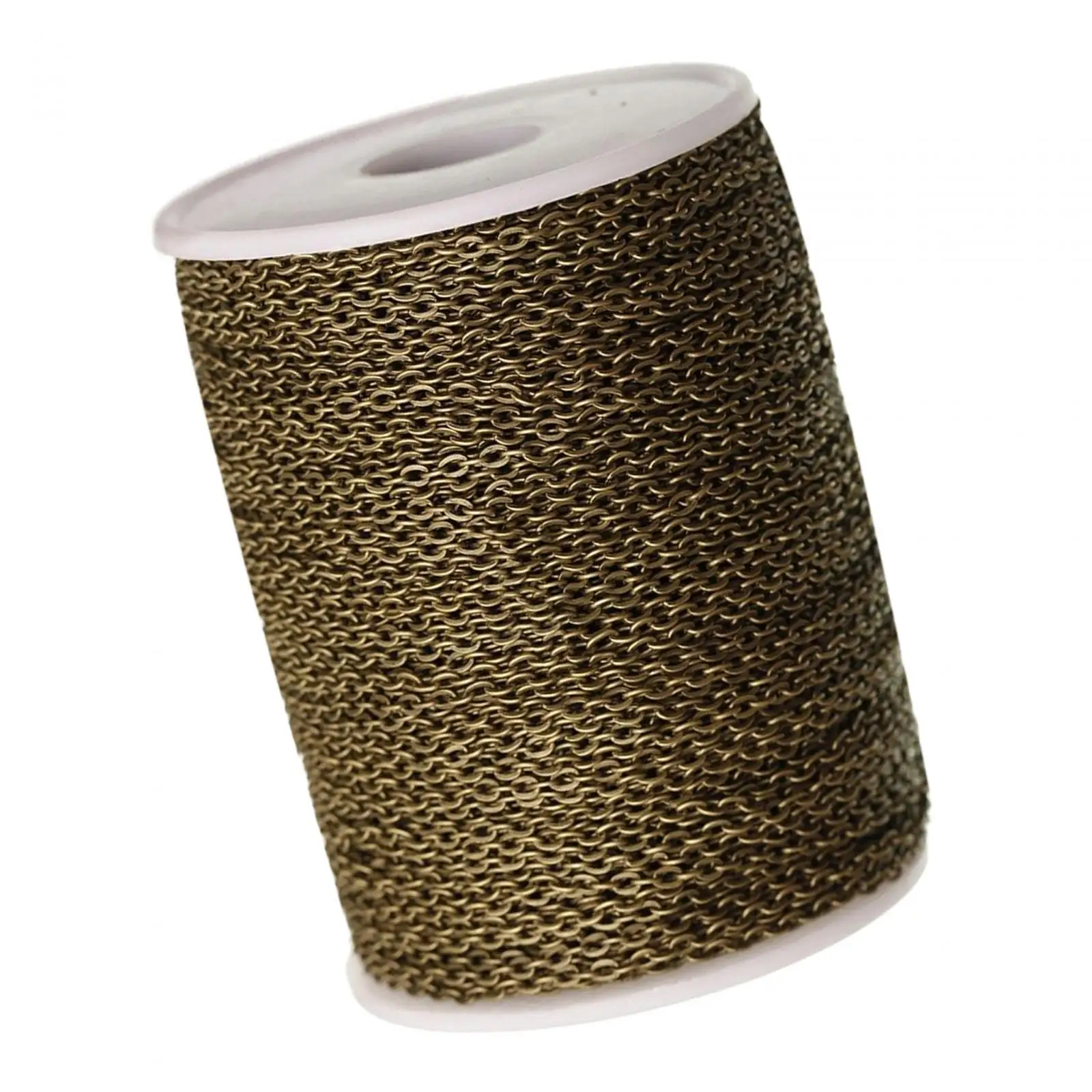 Link Cable Chain Handcrafts Iron 5M Chain Roll for Making Keychain Pendants