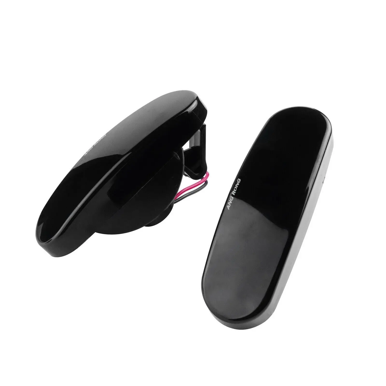 ANGRONG 2X Czarny przydymiony kierunkowskaz boczny LED Repeater Light Amber dla Fiat Punto Panda Qubo Stilo