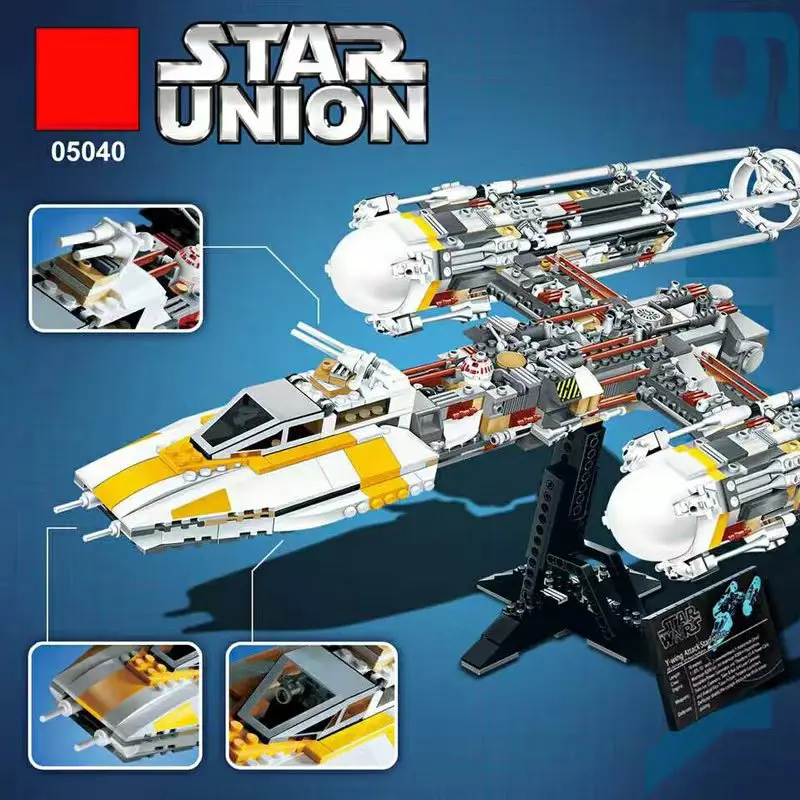 IN Stock 10134 05040 Death Building Blocks 2004 MOC Y-wing Attack fighter Toys For boy birthday Christmas Gift Bricks Wars