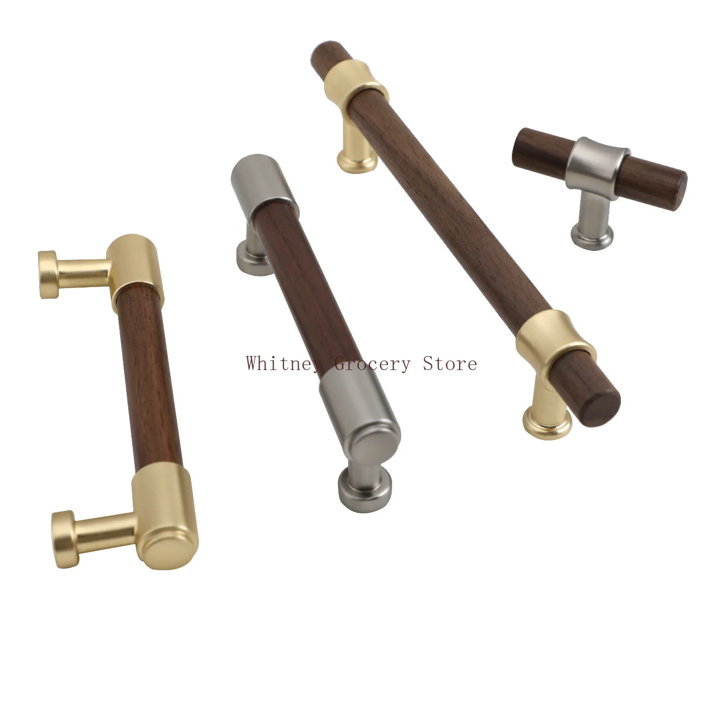 New Chinese Style Solid Wood Cabinet Handle Drawer Wine Cabinet Wardrobe Handle Creative Wooden Shoe Cabinet Handle