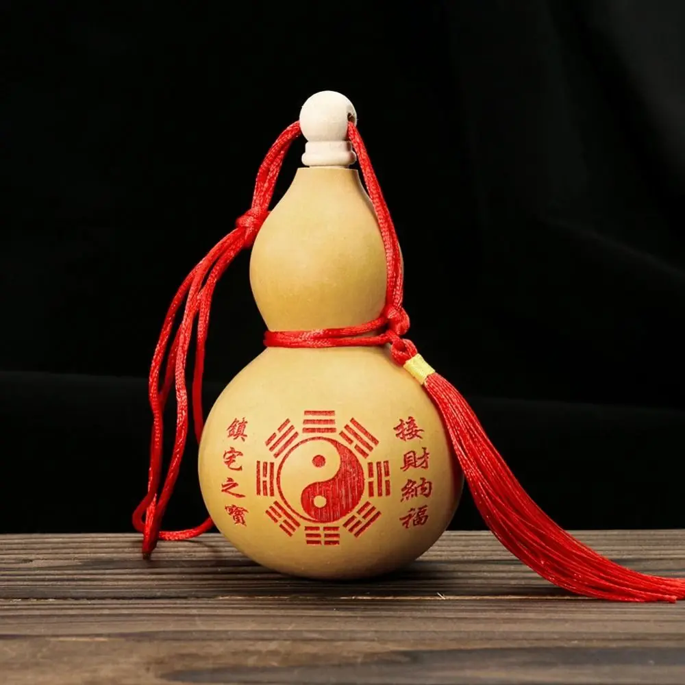 Doodle Carving Natural Dry Gourd Bottle Mini DIY Gourd Crafts Eight Trigrams Chinese Photography Props Home