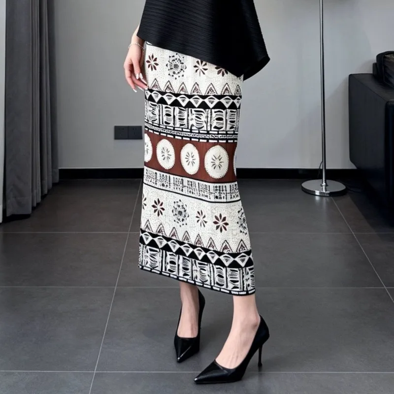 

Miyake Pleated Bohemian Skirt 2026 Summer New Style Personality High Street Jupe Plisse Miyake Women's Versatile Straight Skirt