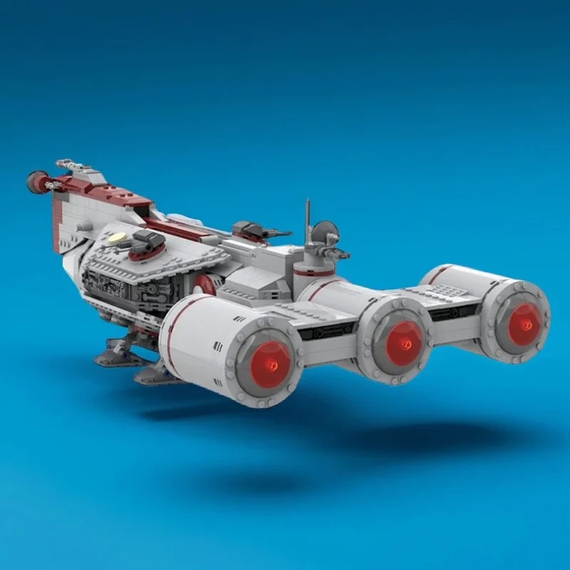 1733 Peças MOC Blocos de Montar Modelo de Nave Espacial: Fragata da República Galáctica Charger C70 Reformada, Modelo de Cruzador Classe Consular, Presente DIY