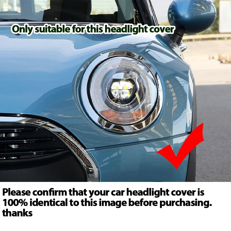 For BMW Mini Clubman F56 2014-2018 Headlight Lens Glass Cover Lampshade, Bright Shell Headlamp Replacement Auto Parts