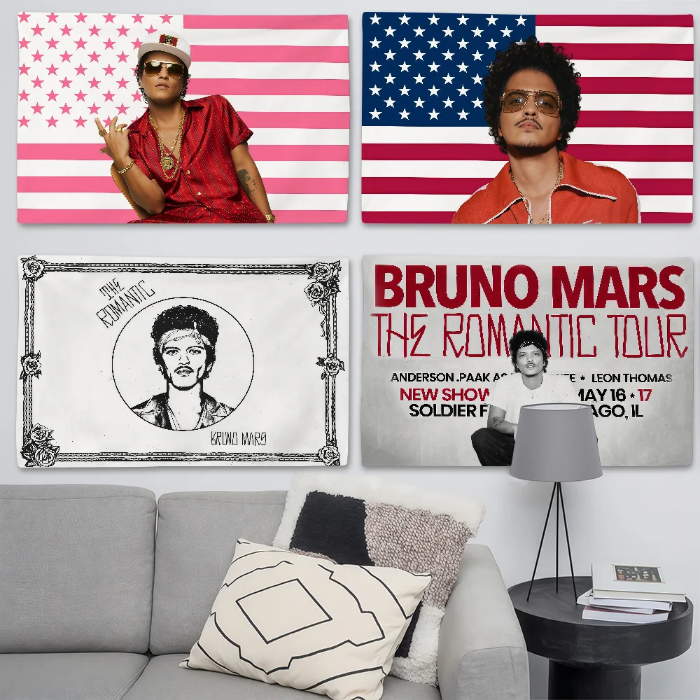 Sänger-Bruno-Mars-Flagge, geeignet für Geburtstagsfeiern, Wohnzimmer, Schlafzimmer und Outdoor-Camping-Dekorationen