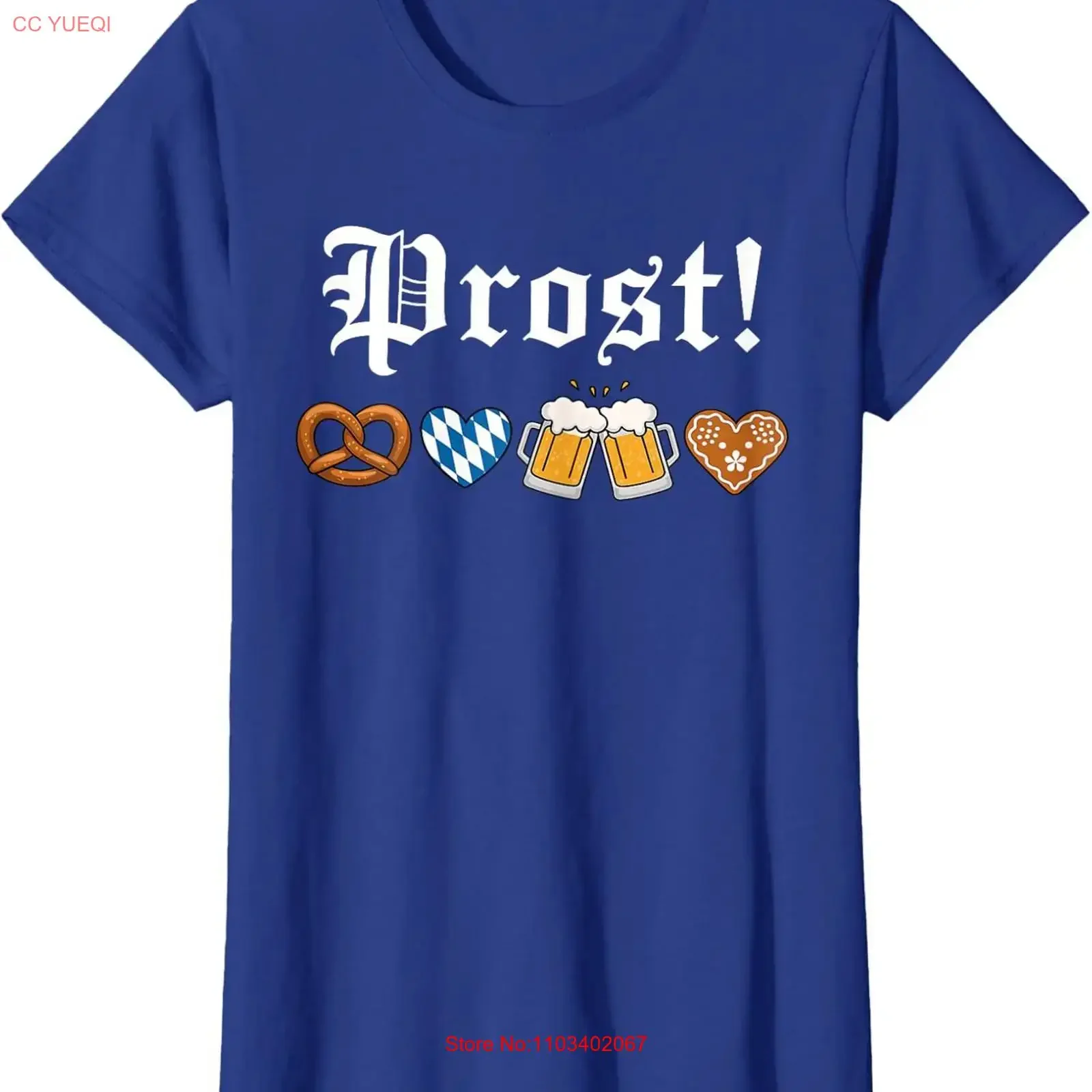 Prost Oktoberfest Things Damen-T-Shirt mit Rundhalsausschnitt im deutschen Kostüm-Design, Vintage-Waschung, lässiges Oberteil für den Alltag, Streetwear