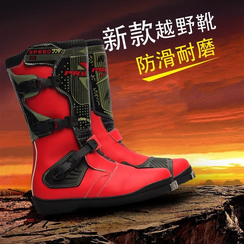 

Мотоботы для бездорожья, летние, средней длины, дышащие, противоударные, с защитой от падений, для мотогонок