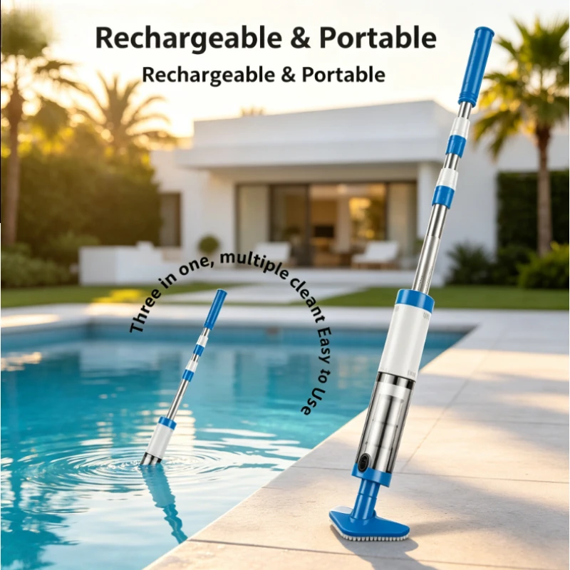 

2026 NEW Pool Vacuum Cleaner Rechargeable Pool Fish Tank Swimming Handheld Cordless Spas Hot Tubs Portable