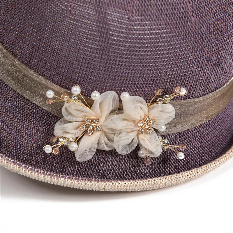 Fashion Elegant Bucket Hat Mother Bucket Hat Zichun Sunlight Blocker For Summer Sun Hat Middle-aged And Elderly People's Caps