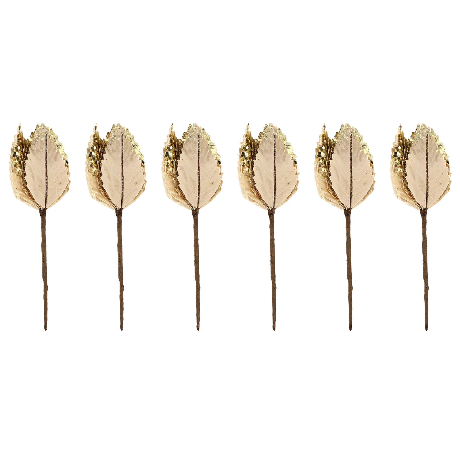 

6 pcs Christmas Simulation Ornaments Xmas Tree Adornments Artificial Flower Decor Holiday Wedding Home Party Decoration Fake