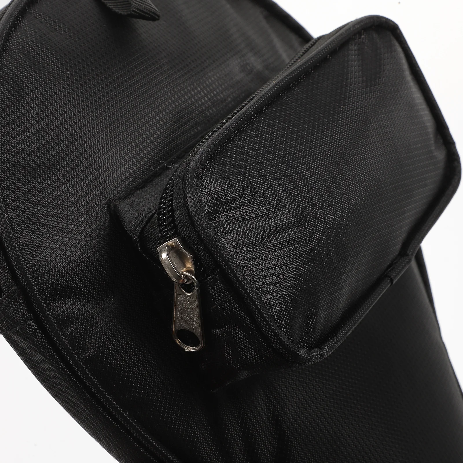 

Table Tennis Bat Bag Waterproof Oxford Fabric Portable Pong Paddle Case Zip Closure External Ball Compartment Black