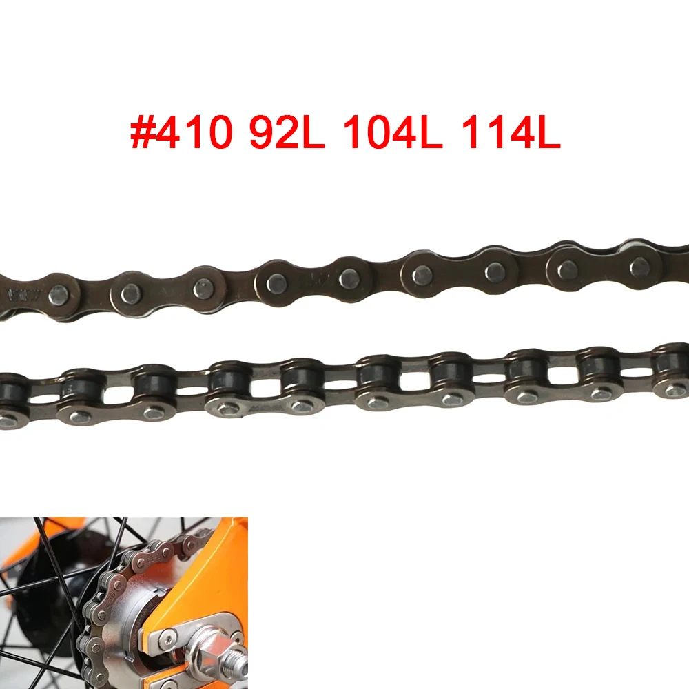 

#410 92L 104L 114L Links Bicycle Chain Single Speed Chain Electric Bike 1/2"x1/8" Transmission Chain Replacement Parts