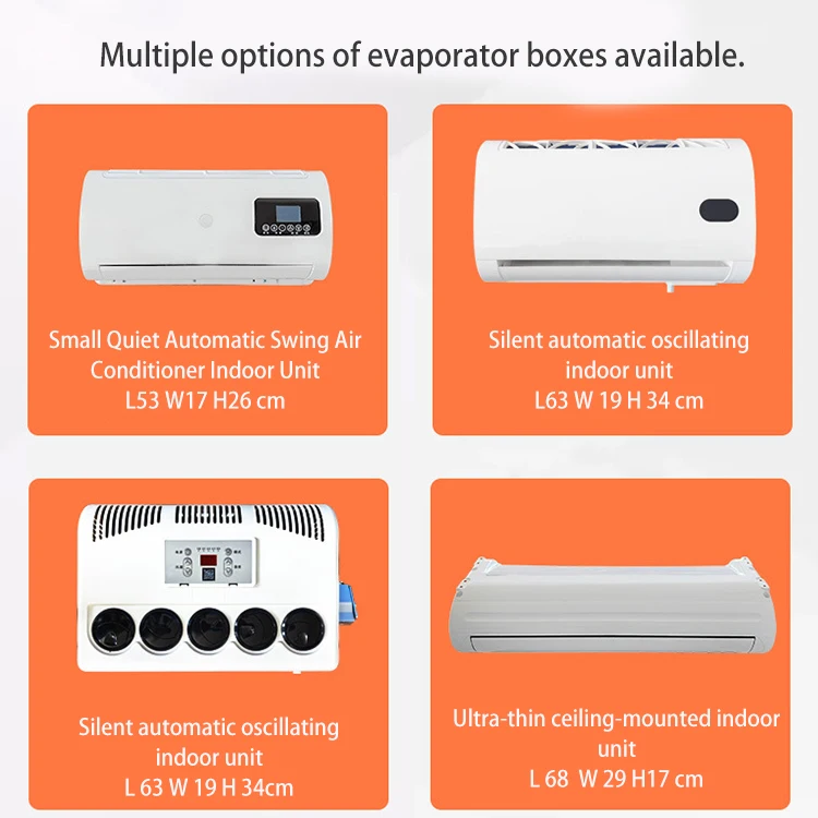 سبليت نوع تحت داش الكهربائية تيار مستمر 12 فولت 24 فولت مكيف الهواء 12 فولت مكيف الهواء لشاحنة سيارة فان #5