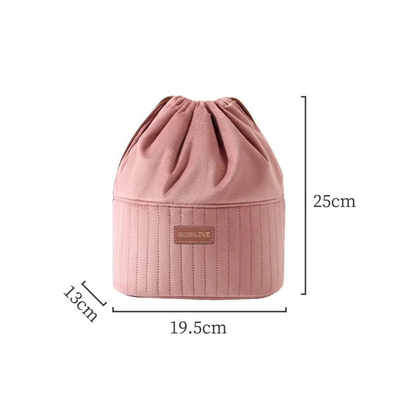 Große Kapazität Samt-Kosmetiktasche Tragbare Multifunktionale Reise-Make-up-Tasche Organizer Modische Aufbewahrungstasche für den täglichen Gebrauch – Detail 9