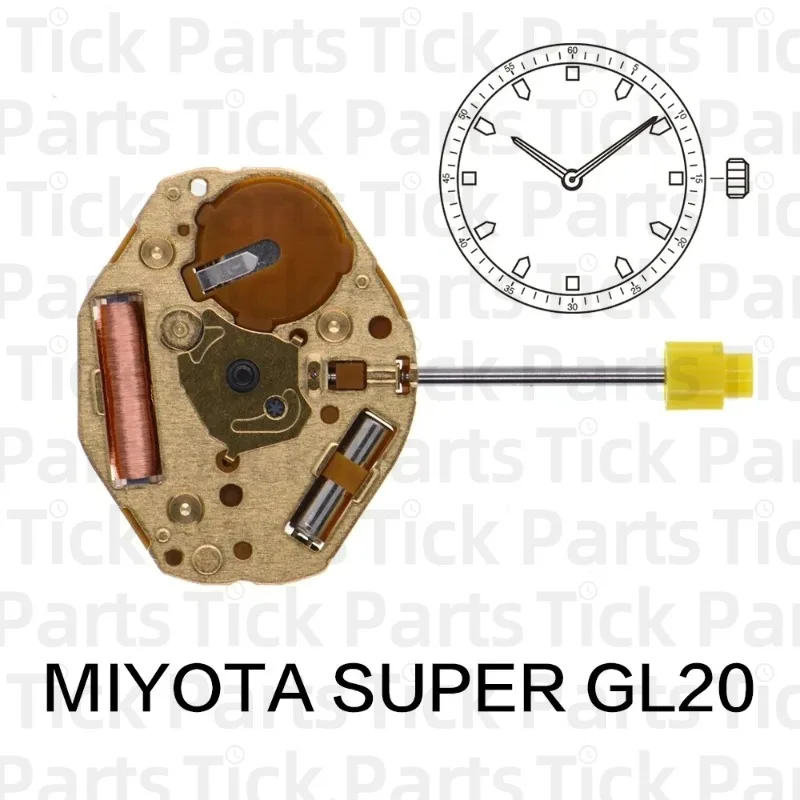 Miyota GL20 Movement Japan Miyota GL20 Super Movement Repair Accessories 2Hands Movement One Of Signature 2 Hand Standard