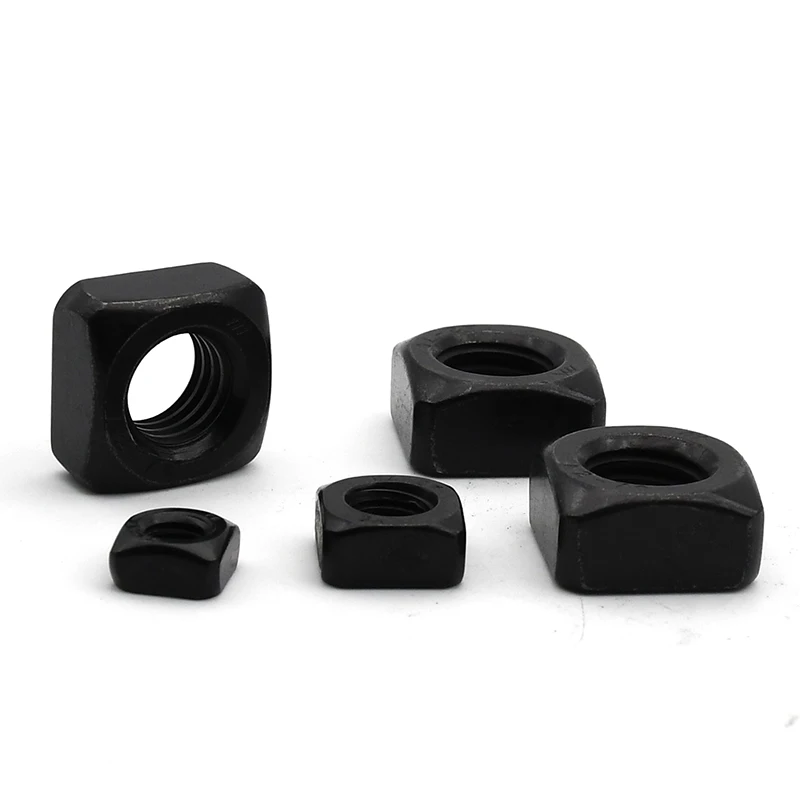 5~ 50pcs Black Galvanized Zinc Plated A2-70 304 Stainless Steel Square Nuts DIN 557 M3 M4 M5 M6 M8 M10 M12