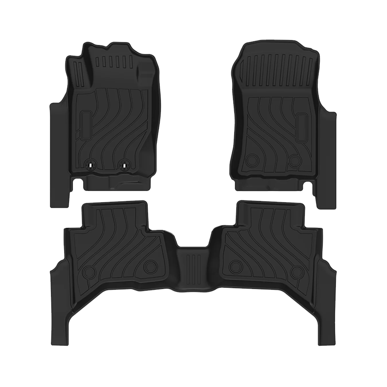 [LHD]L200 2024-2024 Four Seasons Waterproof and Anti-Slip TPE Floor Mat for Cars.