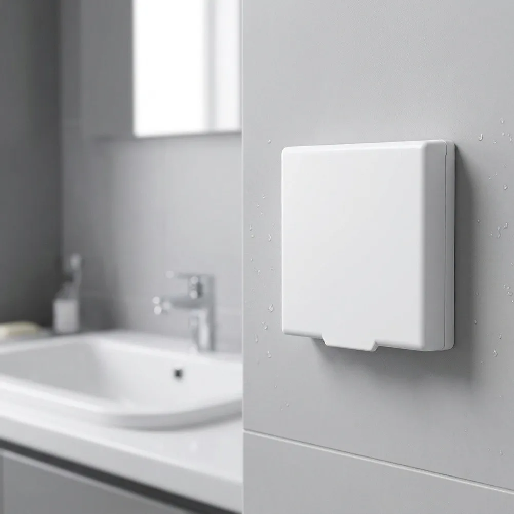 Plastic Waterproof Box for Wall Mounted Light Switch Cover Socket Rain Resistant Enclosure for Bathroom Kitchen Garage Patio Use