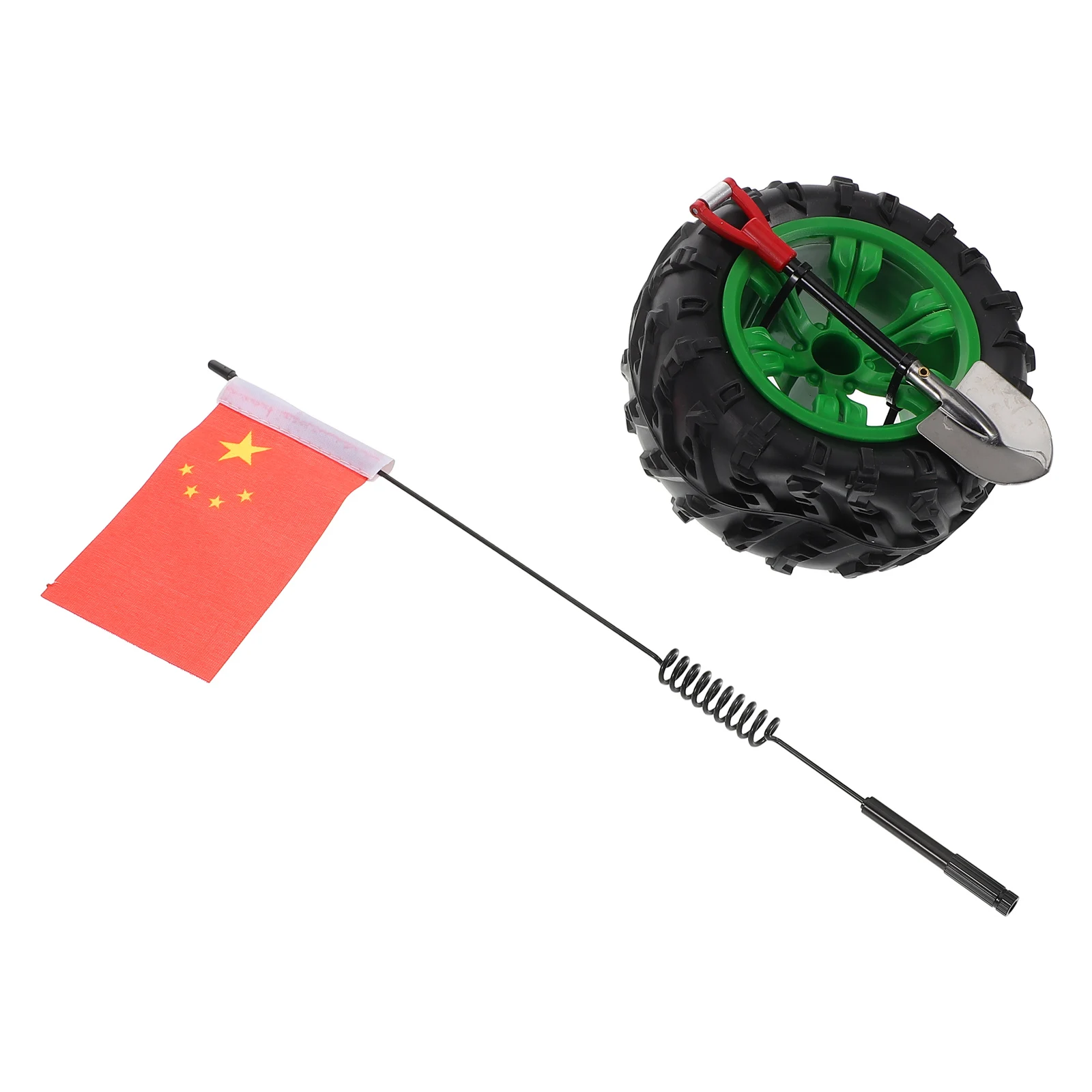 

Mini Spare Tire Antenna Car Badge Sticker Decorate Decoration Small Plastic Flags