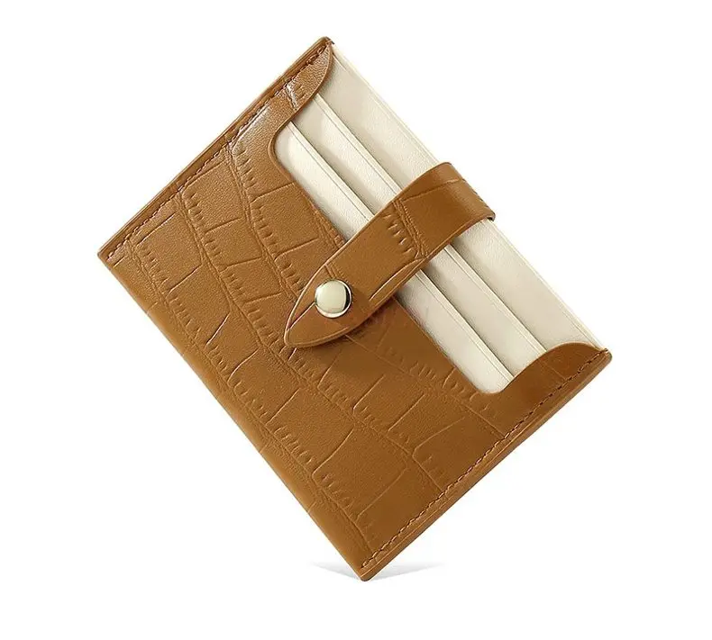 قطعة واحدة من بطاقة البنك، مشبك بطاقة الائتمان، غطاء بطاقة قصيرة، إبزيم رفيع للسيدات، حقيبة بطاقات متعددة الفتحات، رفيعة جدًا #5