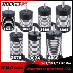 Rocket F540 2845 3650 3660 3665 3670 3674 4068 Sensorless Brushless Motor Waterproof for 1/10 1/12 RC Car WLtoy 12428 10428 WPL