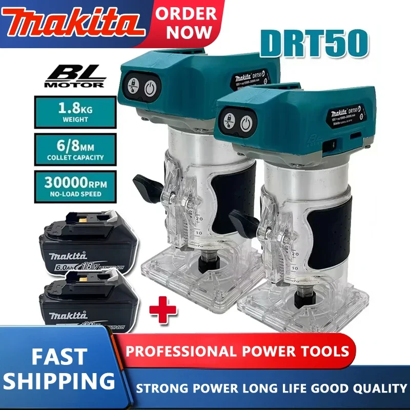 

Беспроводной фрезерный станок Makita DRT50 с бесщеточным двигателем для гравировки и обработки дерева, аккумуляторный триммер