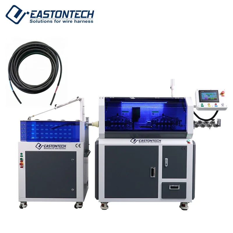 EW-3200+C Large Wire 150sqmm Stripping And Cutting Machine Cable Manufacturing Equipment With Add Take-up Plate