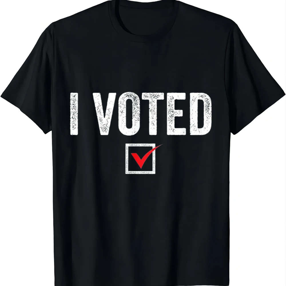 I Voted Shirt Women Men Election Voter T-Shirt Custom Printed Graphic T Shirts Individuality Customizable Camisas