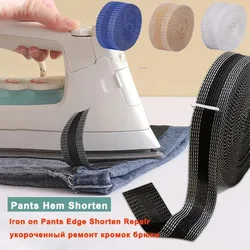 1M Self-Adhesive Pants Hem Paste Tape Trouser Edge Paste Iron-on Pant Shorten Repair Jean Hemming Tape For DIY Sewing Fabric