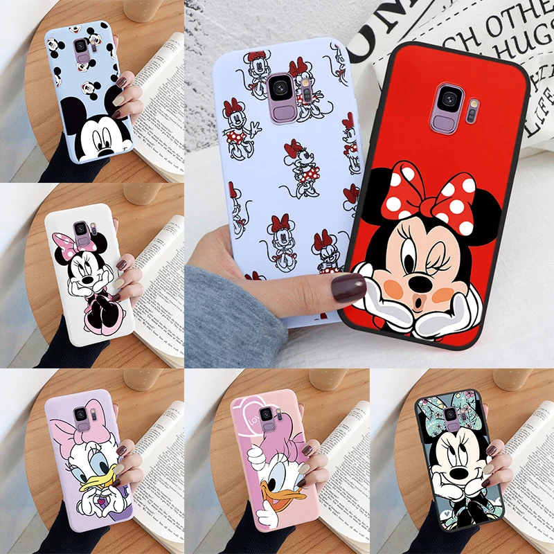 For Samsung S9 S 9 Plus S9+ Phone Case Cute Pink Mickey Minnie Soft TPU Camera Protection Shockproof Cover For Samsung Galaxy S9