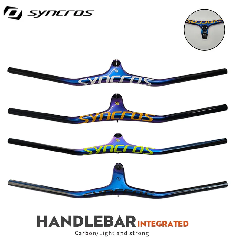 

Ultralight Carbon Bicycle Handlebar Integrated Bike Steering Wheel Grip Parts for MTB Mountain Road Cycling