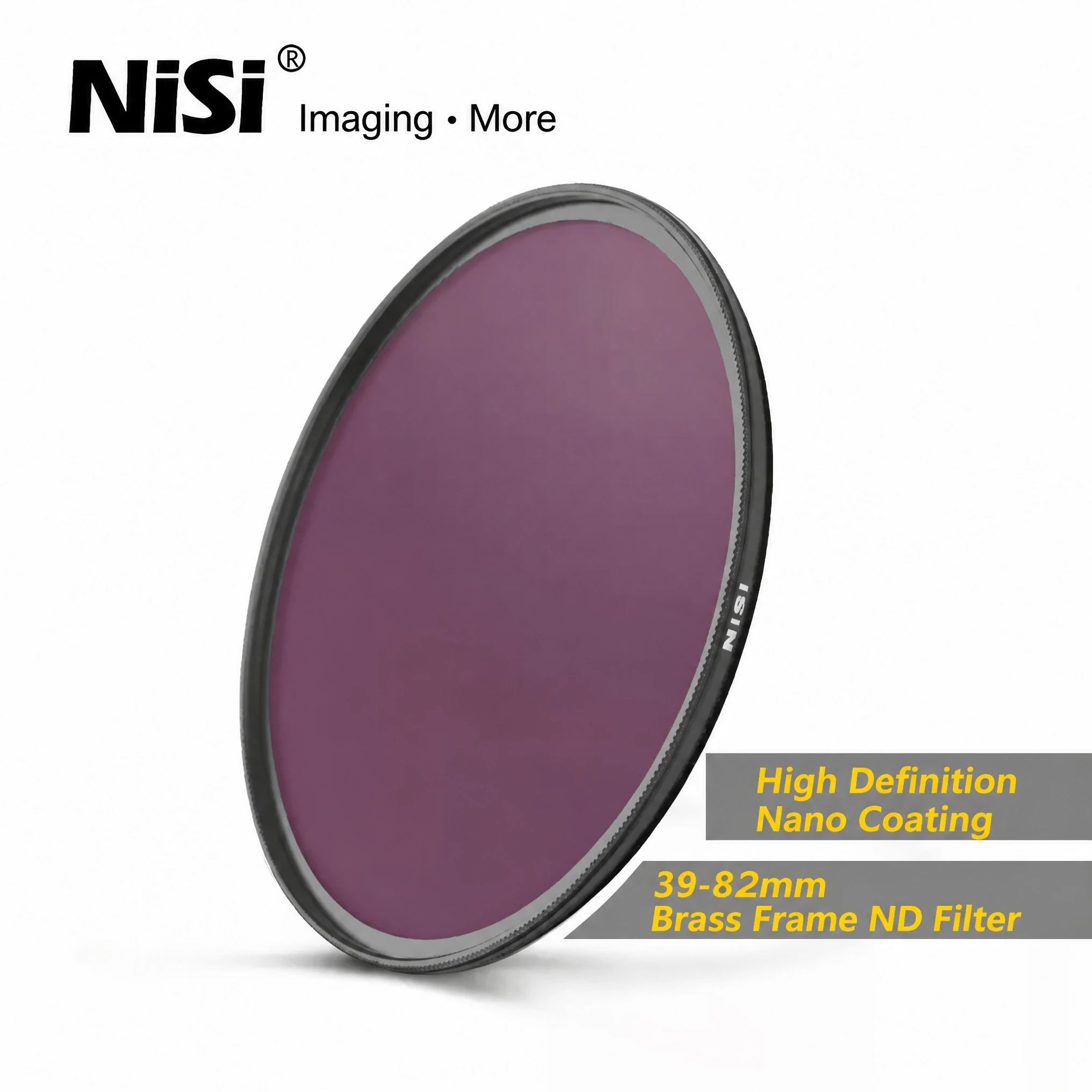 NiSi NC ND8 Neutral Density Filter 3-Stop Light Reduction Copper Frame Waterproof Oil Resistant IR Blocking Coating