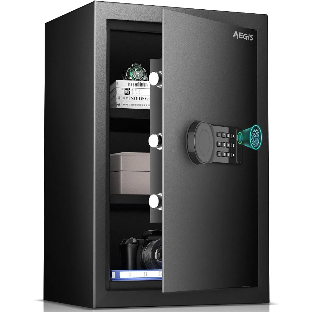Brankas Senjata Biometrik dengan Mode Senyap, Brankas Keamanan Akses Cepat Berukuran 3,7 Kaki Kubik dengan Pemindai Sidik Jari, Brankas Uang dengan Kunci B