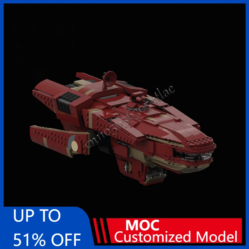 

1012pcs Moc Customize Star Battle Spaceship Lantillian GX1 Short Hauler Model Building Blocks Diy Creative Assembly Toy Kid Gift