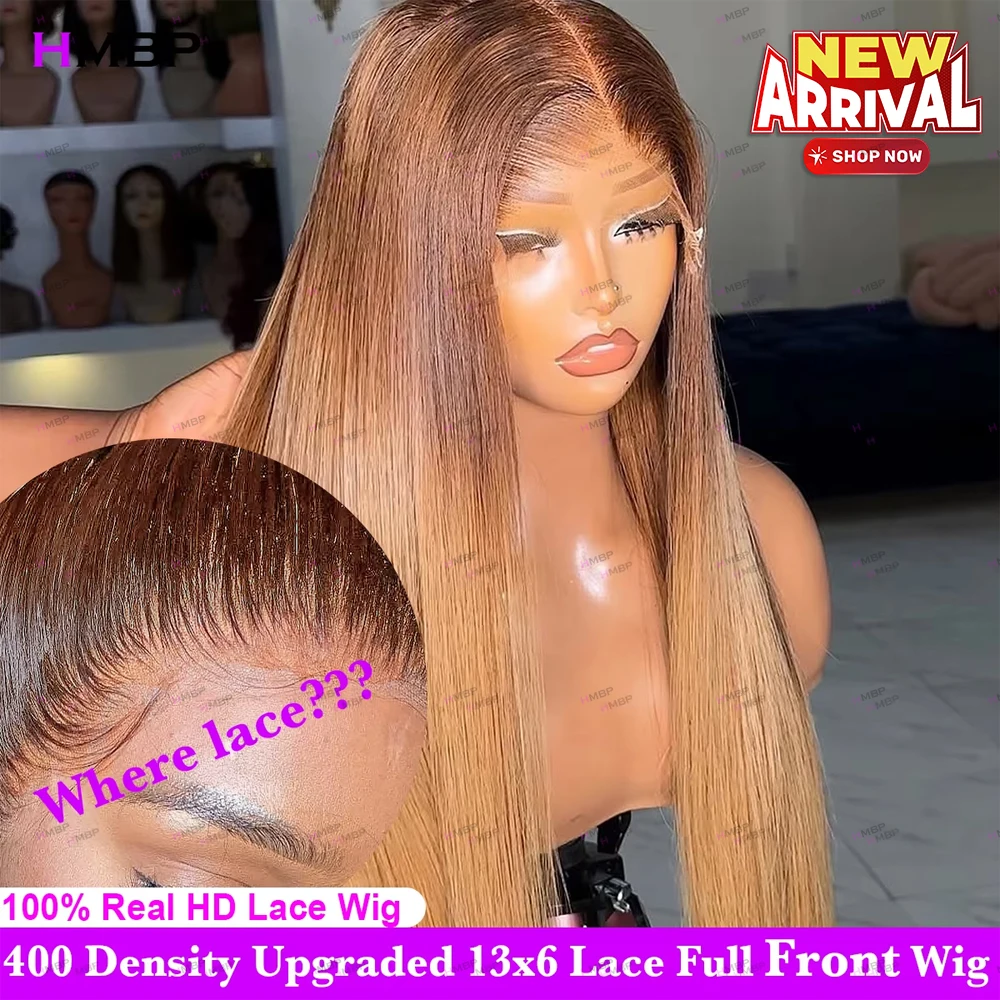 Real HD Lace Wig Raw Human Hair Highlight Upgraded 13x6 HD Lace Full Frontal Wigs Human Hair Bone Straight 13x4 Skinlike HD Lace
