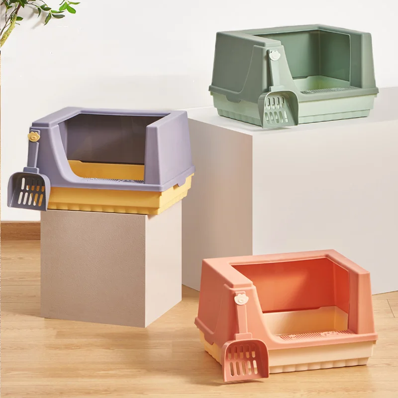 

Pet toilets, high litter boxes, enclosed cat toilets, litter boxes to prevent feces from splashing out, hot selling pet supplies