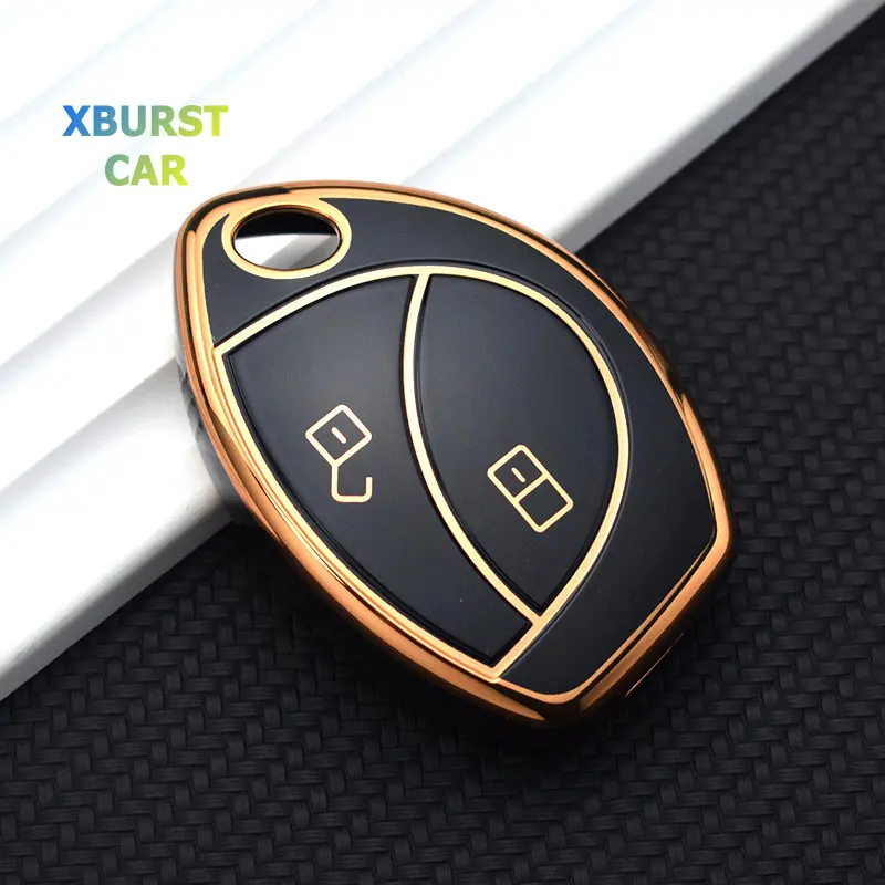 2/3 Button TPU Car Key Cover For Renault Logan For Toyota Malaysia Truguard VG Alarm Cobra Shell Fob Holder Keychain Accessories