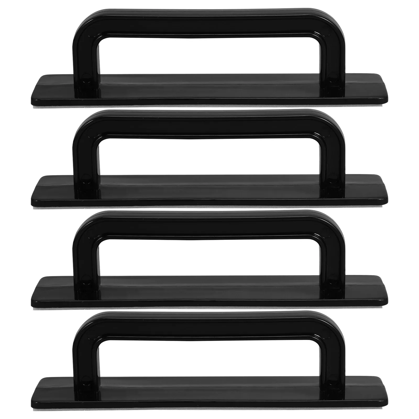 4Pcs Self Adhesive Cabinet Handles Modern Decorative Pull Handles for Kitchen Drawers Dresser Doors Bathroom Wardrobe No Damage