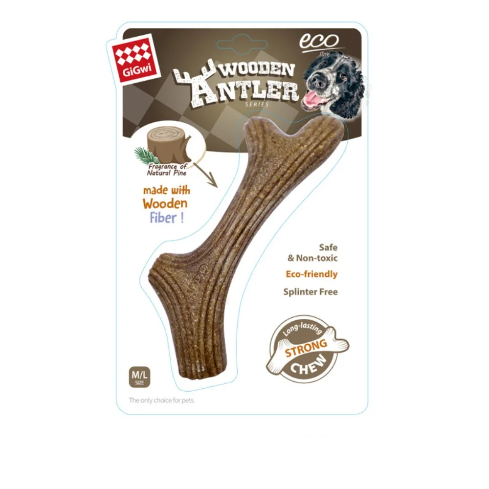 

Creative Dog Chew Stick Bite Resistant Wood Puppy Molar Toys Natural Texture Bone Shape Dog Interactive Toys Teeth Cleaning