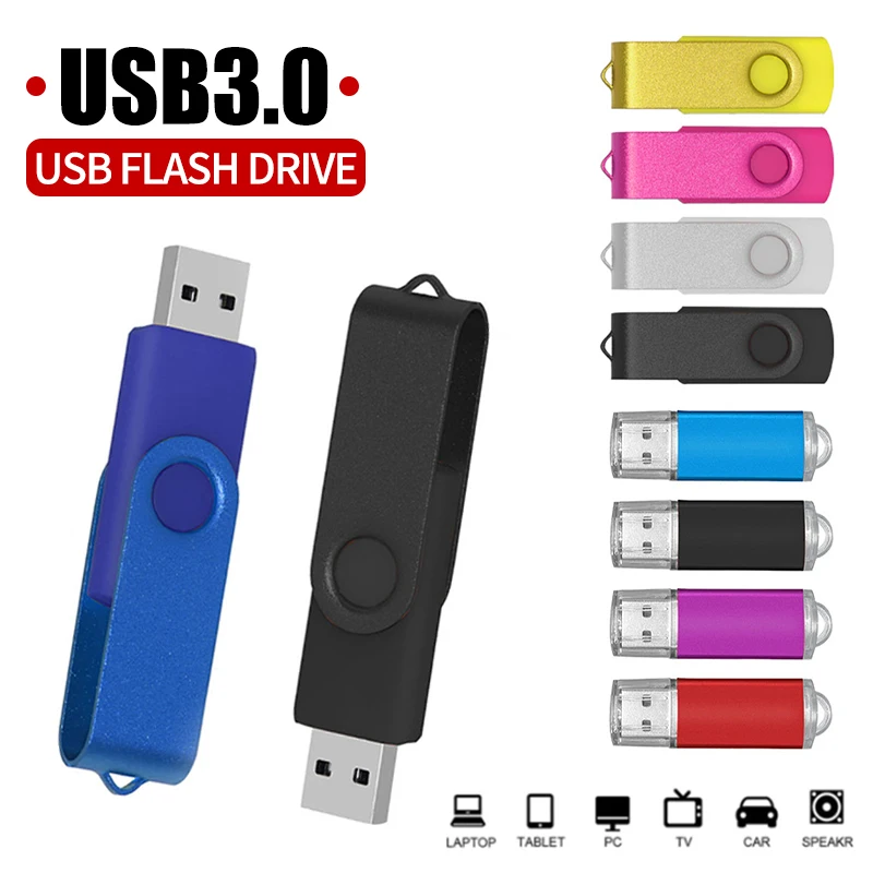 USB3.0 stik memori USB logam, Flash Drive kapasitas penuh 100% logam Super kecil 8GB 16GB 32GB 64GB 128GB 32GB