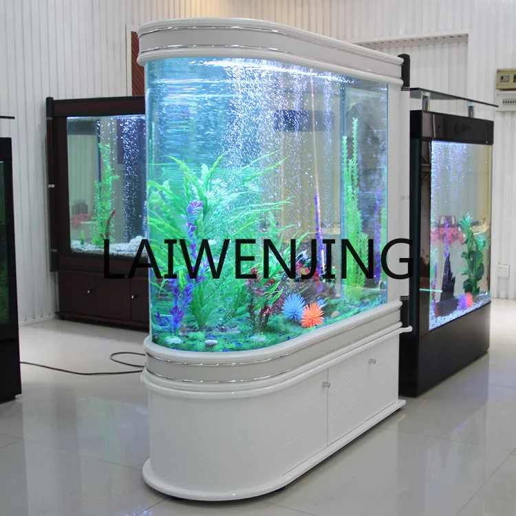 

Bullet Fish Tank Living Room Home Screen Hallway Medium Glass Ecology Change Water Aquarium Customization